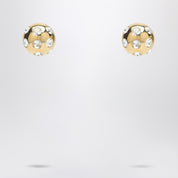 Boucles d'oreilles rondes carrées Jacquemus avec strass