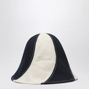 Bob Jacquemus Gelato en toile bleu marine et blanche