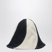 Bob Jacquemus Gelato en toile bleu marine et blanche