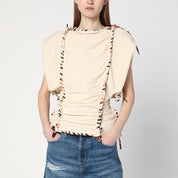 Isabel Marant Top Zohra écru cotton