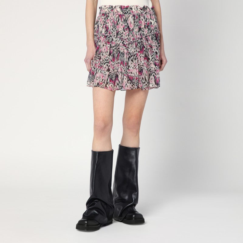 Isabel Marant Roumi silk skirt with pink print