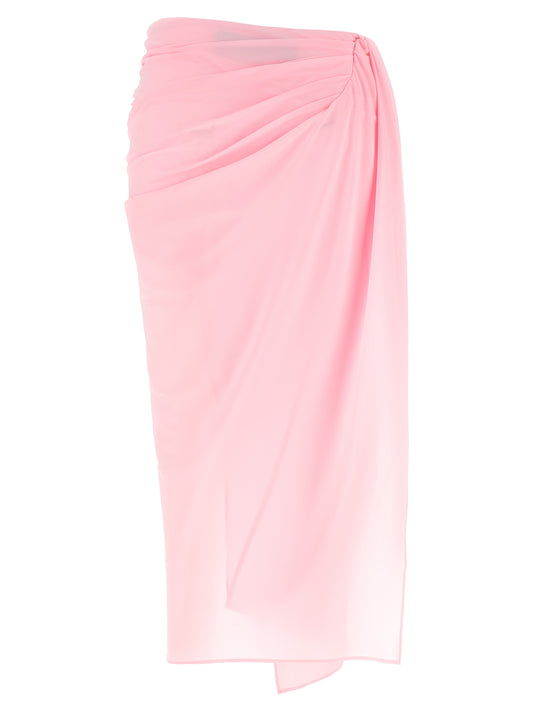 Jacquemus Le Jupe Paréo Skirt — Pink Midi Skirt