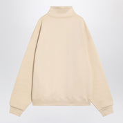 JACQUEMUS Beige cotton zip-up sweatshirt