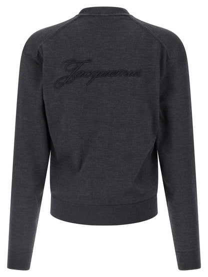 Jacquemus Knitwear - Le Cardigan Brodé | Gray Men’s