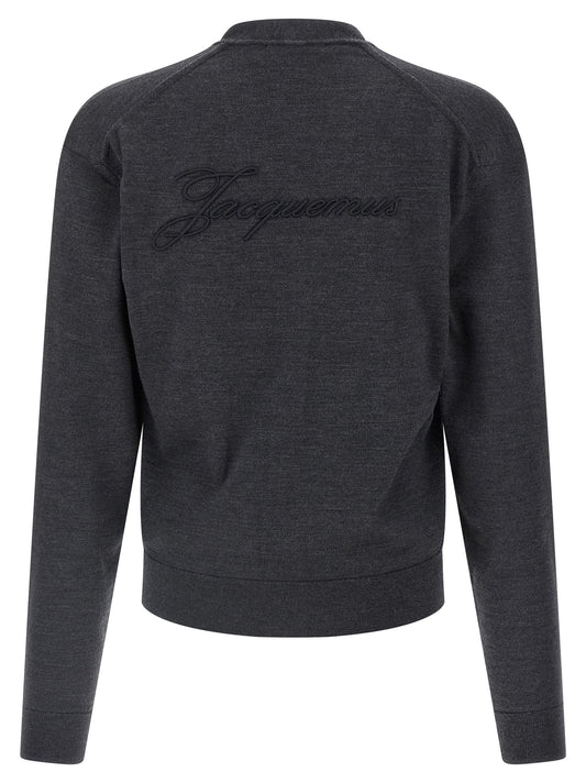 Jacquemus Knitwear - Le Cardigan Brodé | Gray Men’s