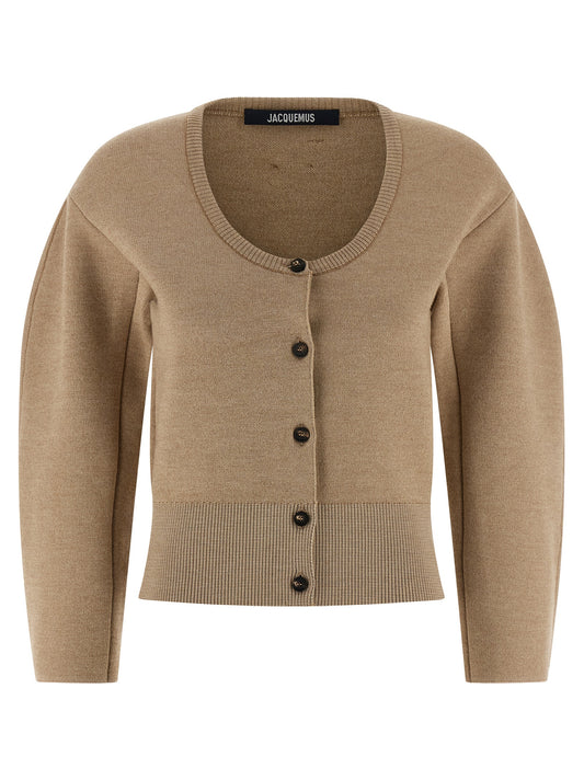 Jacquemus Le Gilet Doppio Cardigan - Knitwear (Beige)