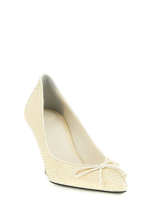 Jacquemus Les Escarpins Tourni Pumps — Beige Leather 8cm