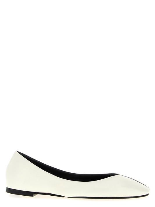Jacquemus Les Ballerines Ovalo Ballet Flats — White/Black