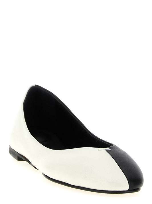 Jacquemus Les Ballerines Ovalo Ballet Flats — White/Black