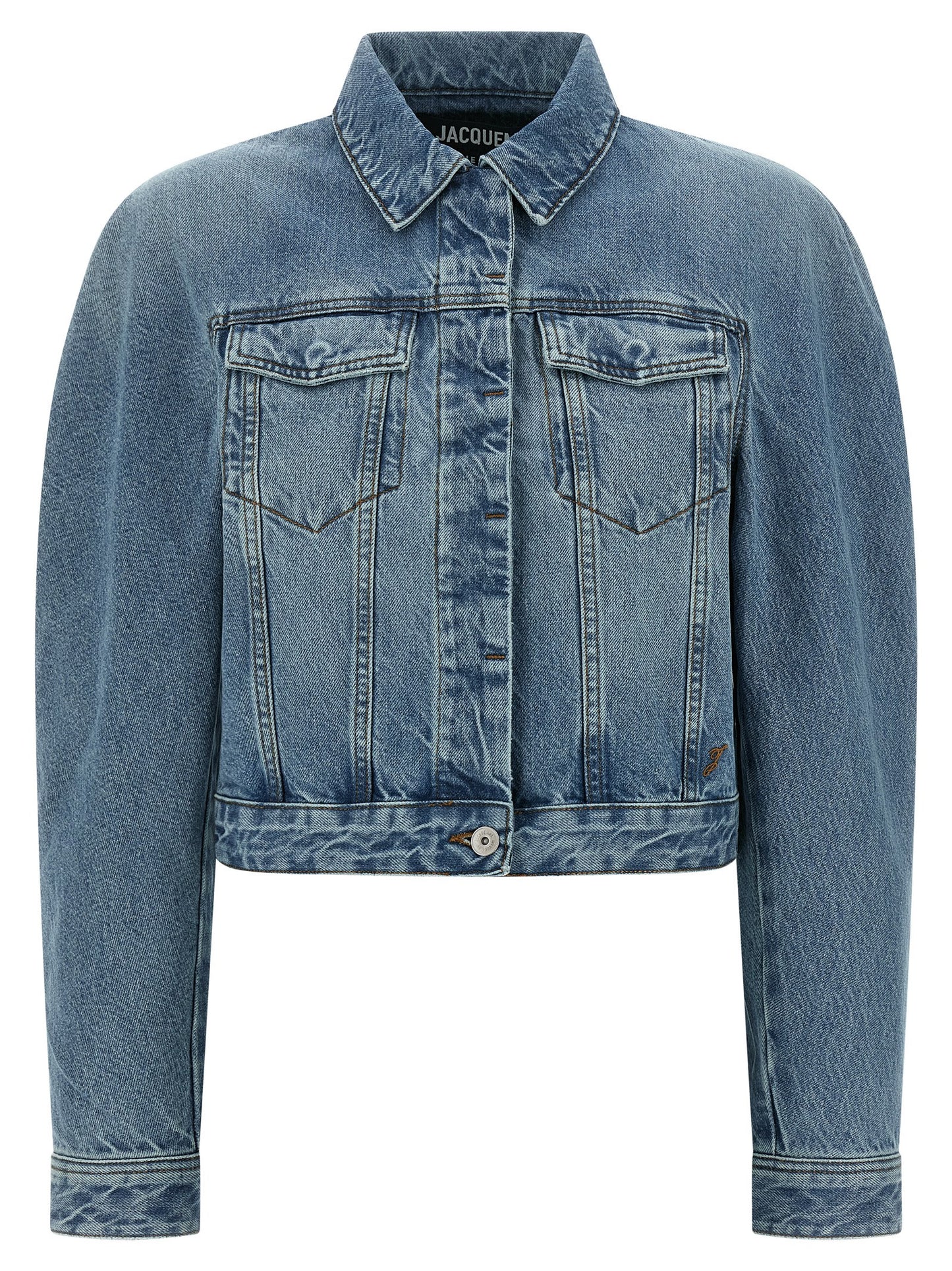 Jacquemus La Veste De-nimes Ovalo Jacket – Light Blue Denim