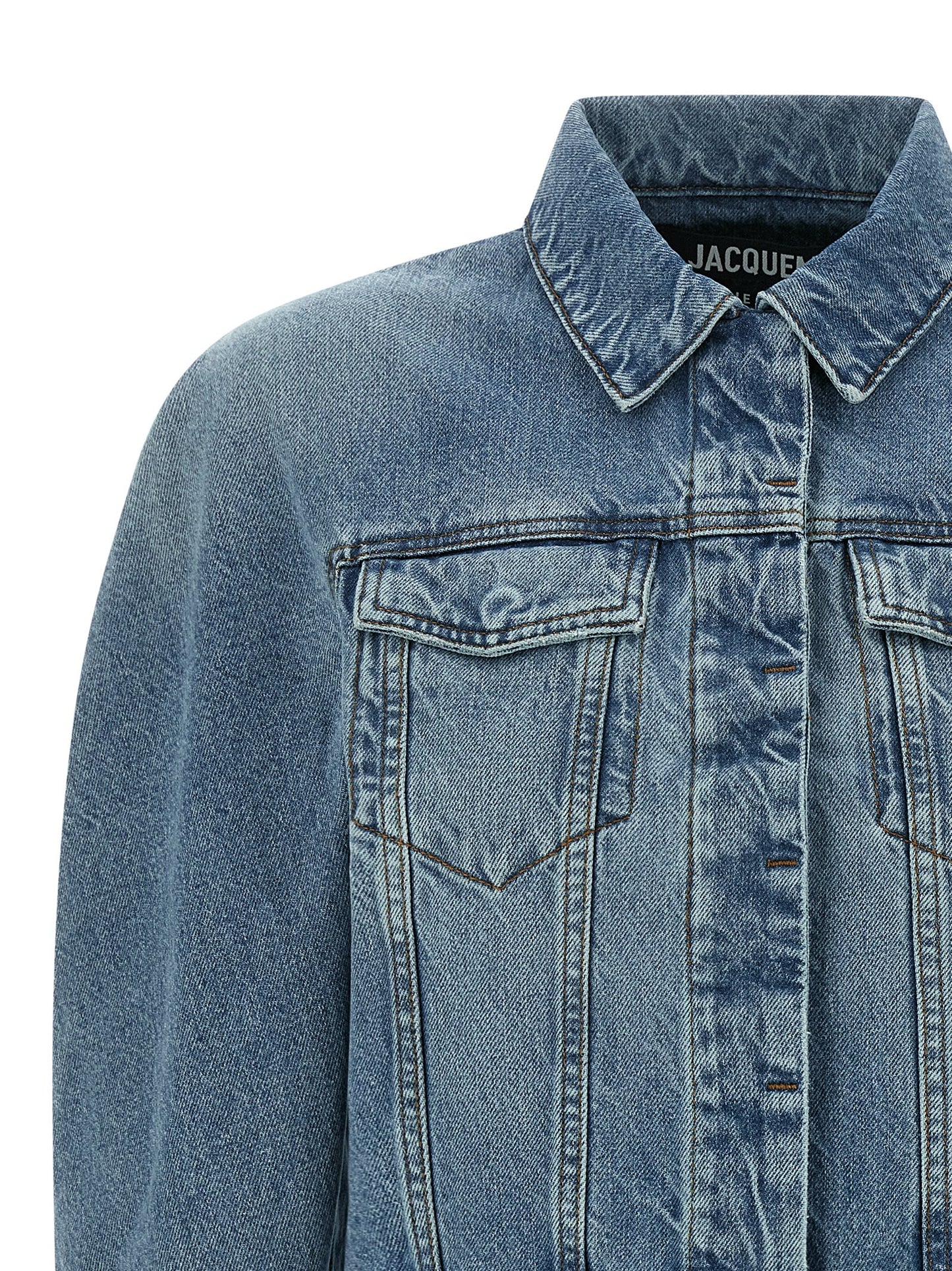 Jacquemus La Veste De-nimes Ovalo Jacket – Light Blue Denim