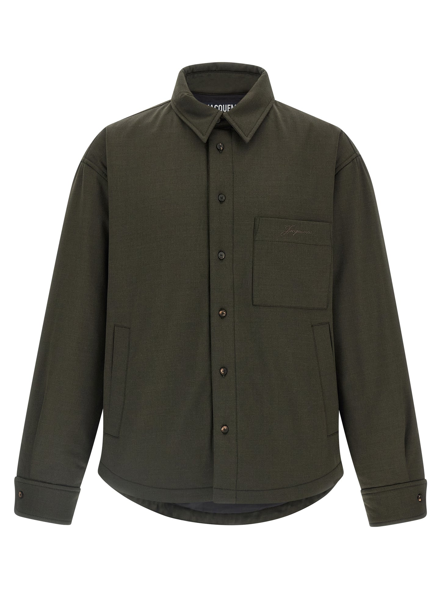 Jacquemus La Chemise Boulanger Overshirt Jacket — Green