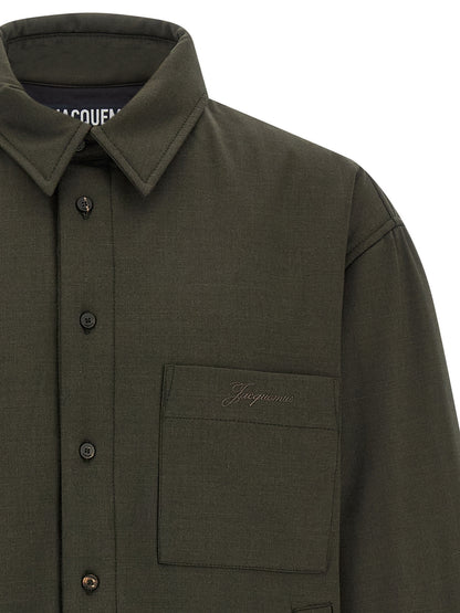 Jacquemus La Chemise Boulanger Overshirt Jacket — Green