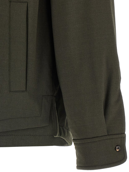 Jacquemus La Chemise Boulanger Overshirt Jacket — Green