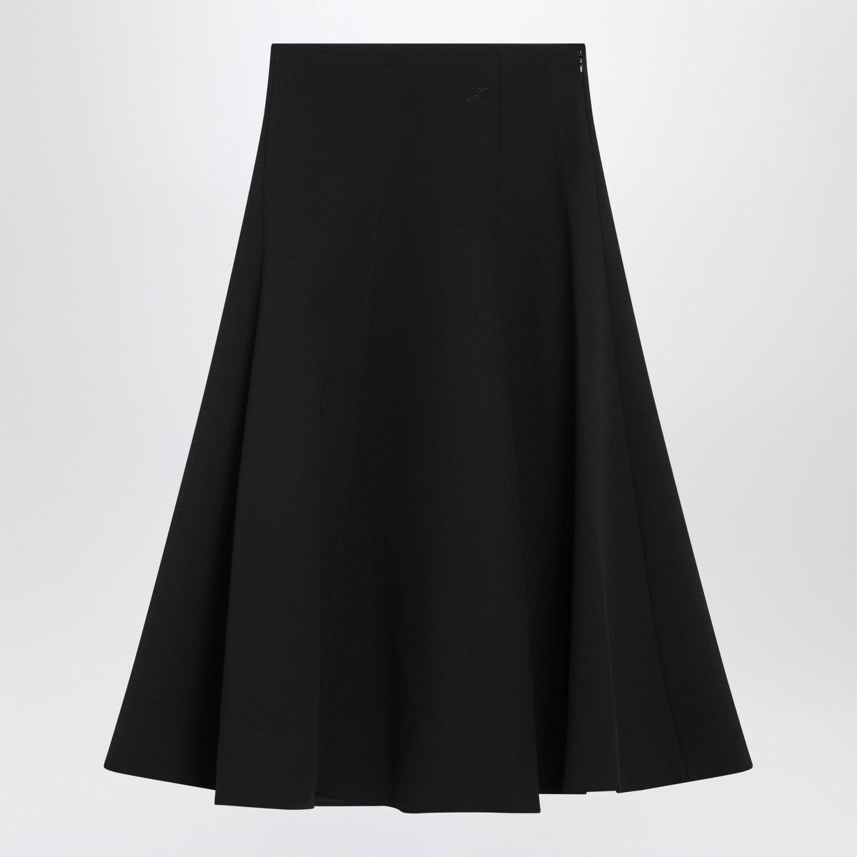 JACQUEMUS Black flared wool skirt