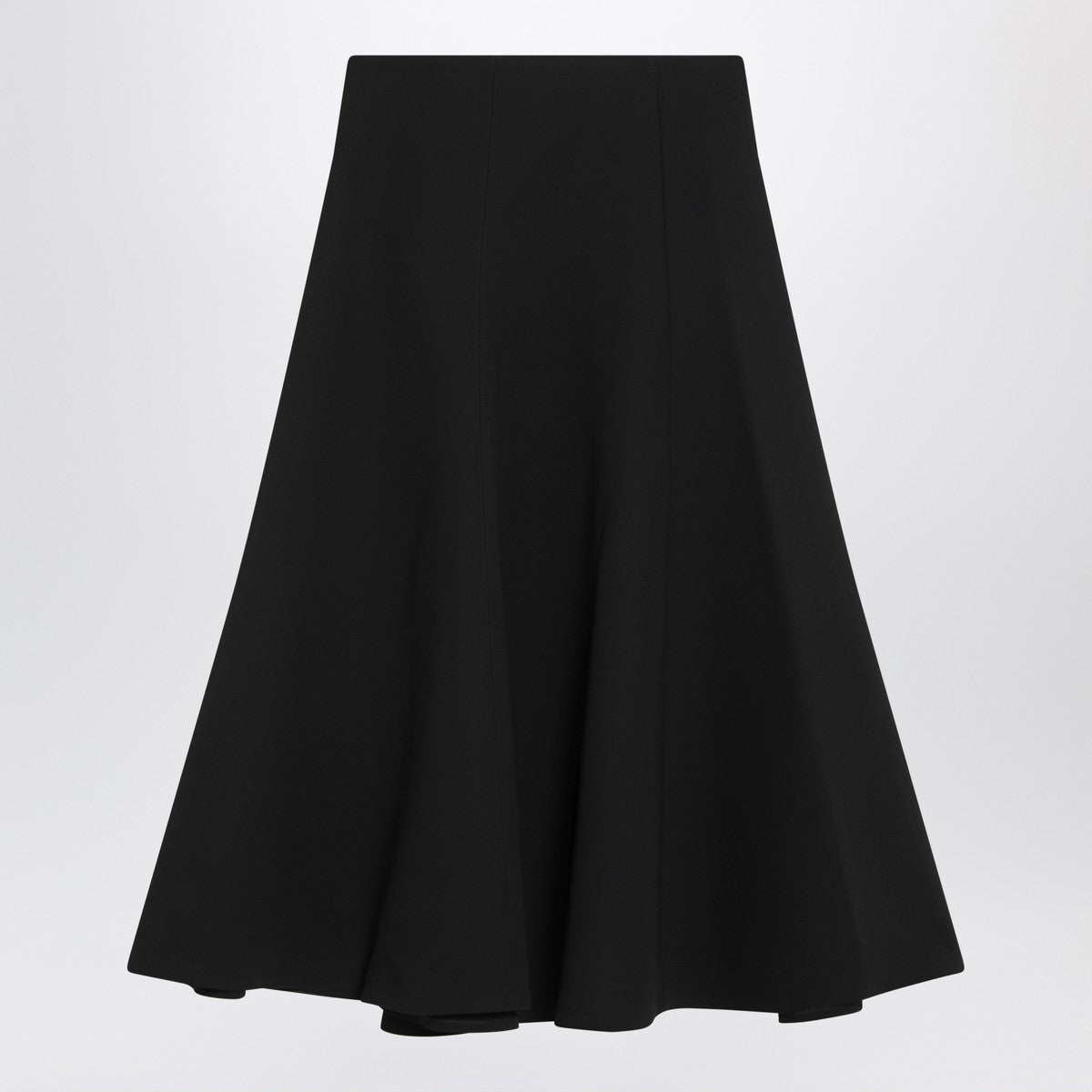 JACQUEMUS Black flared wool skirt