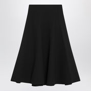 JACQUEMUS Black flared wool skirt