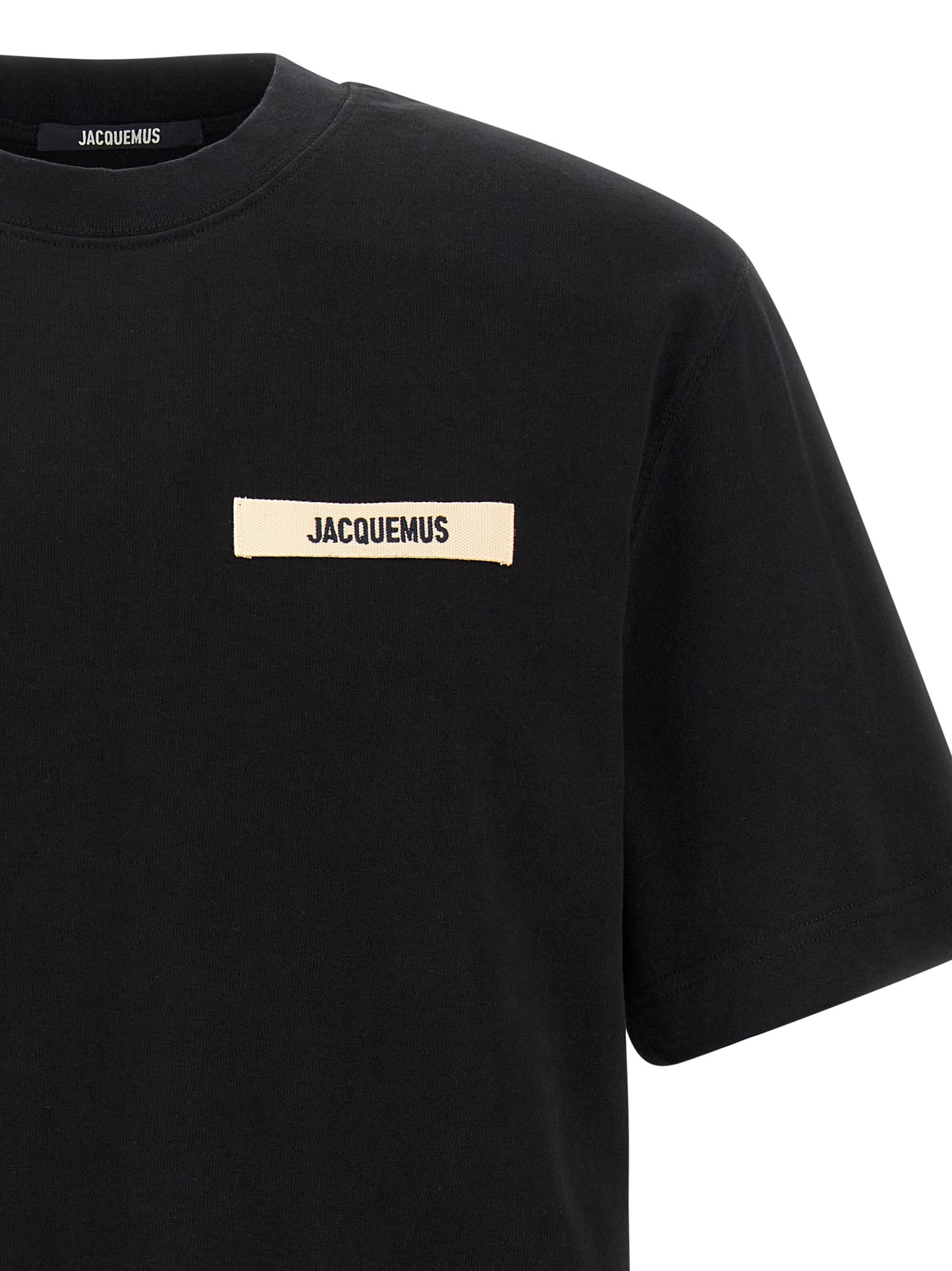 Jacquemus Gros Grain T-shirt for Men — Black Topwear