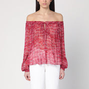 ISABEL MARANT Étoile Vutti red print top