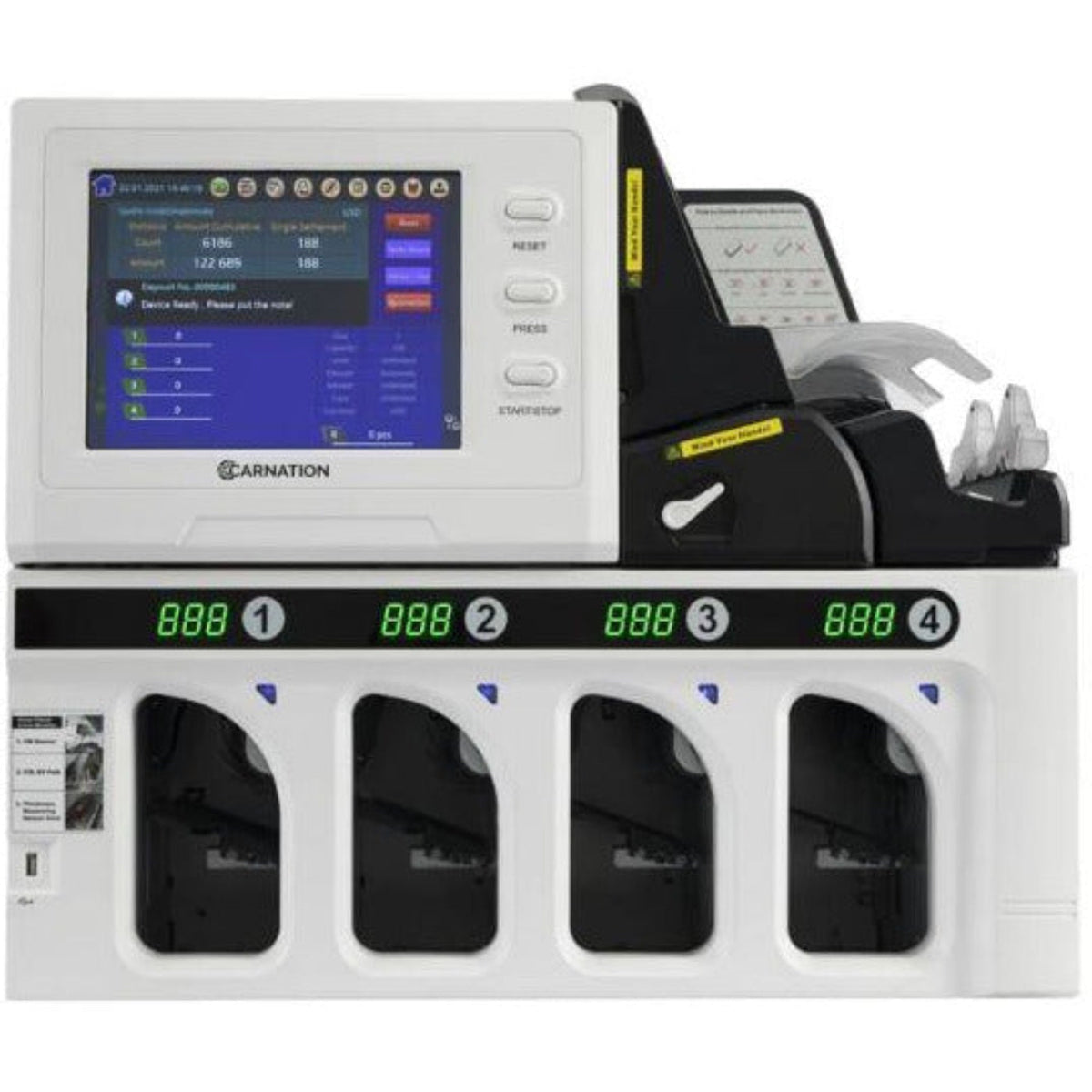 Carnation 5-Pocket High-Efficiency Banknote Fitness Sorter  - CR5000