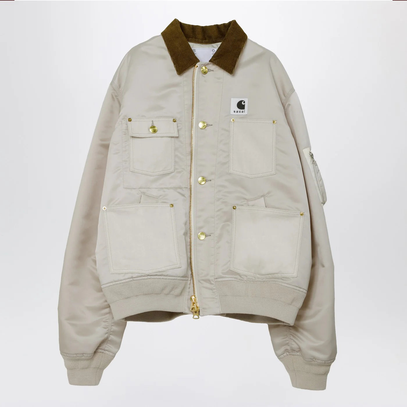 Sacai x Carhartt WIP Ivory Nylon Twill Jacket — Jackets