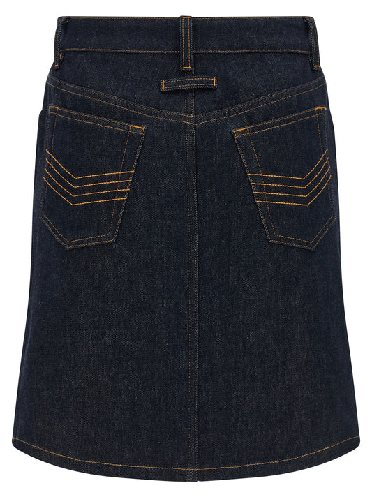 Jean Paul Gaultier Denim Mini Skirt — High Waist Cutouts