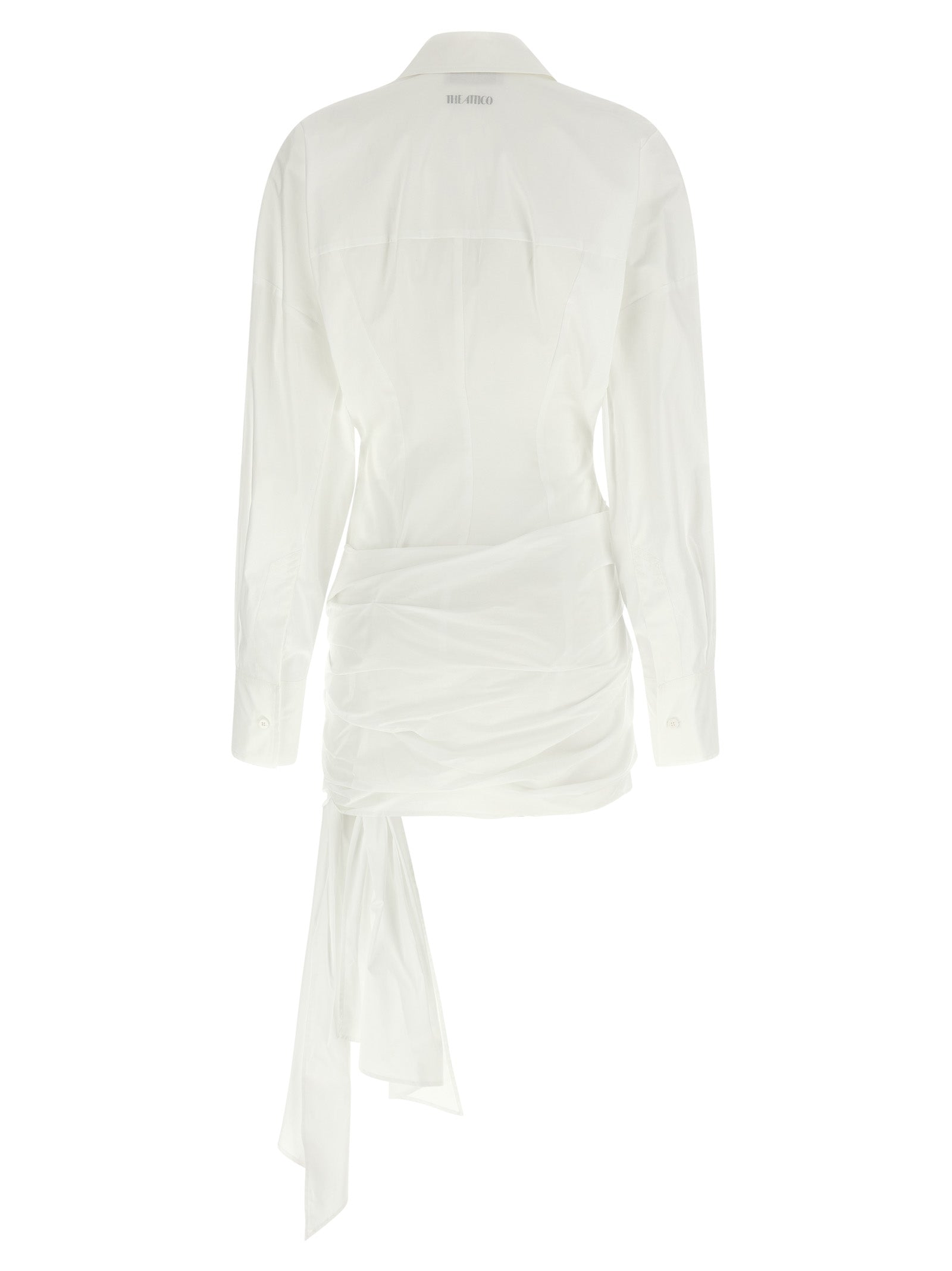 The Attico Chemisier Dress — White Cotton Mini Dress