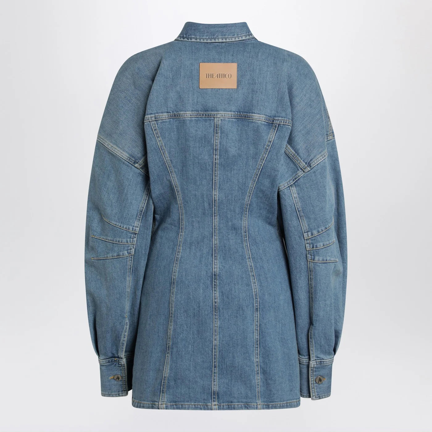 The Attico Light blue denim mini dress