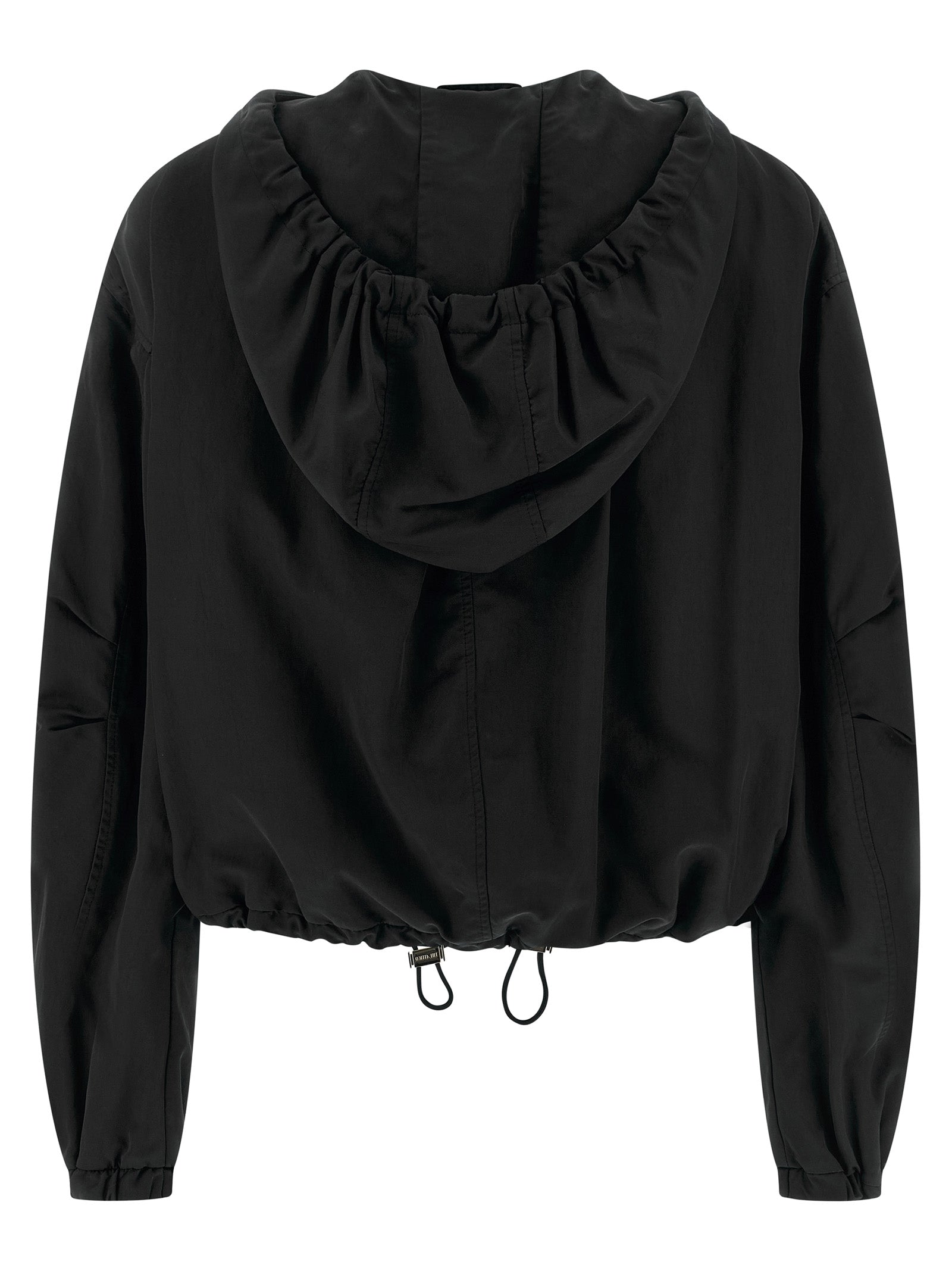The Attico Hooded Bomber Jacket — Women's Black Jacket