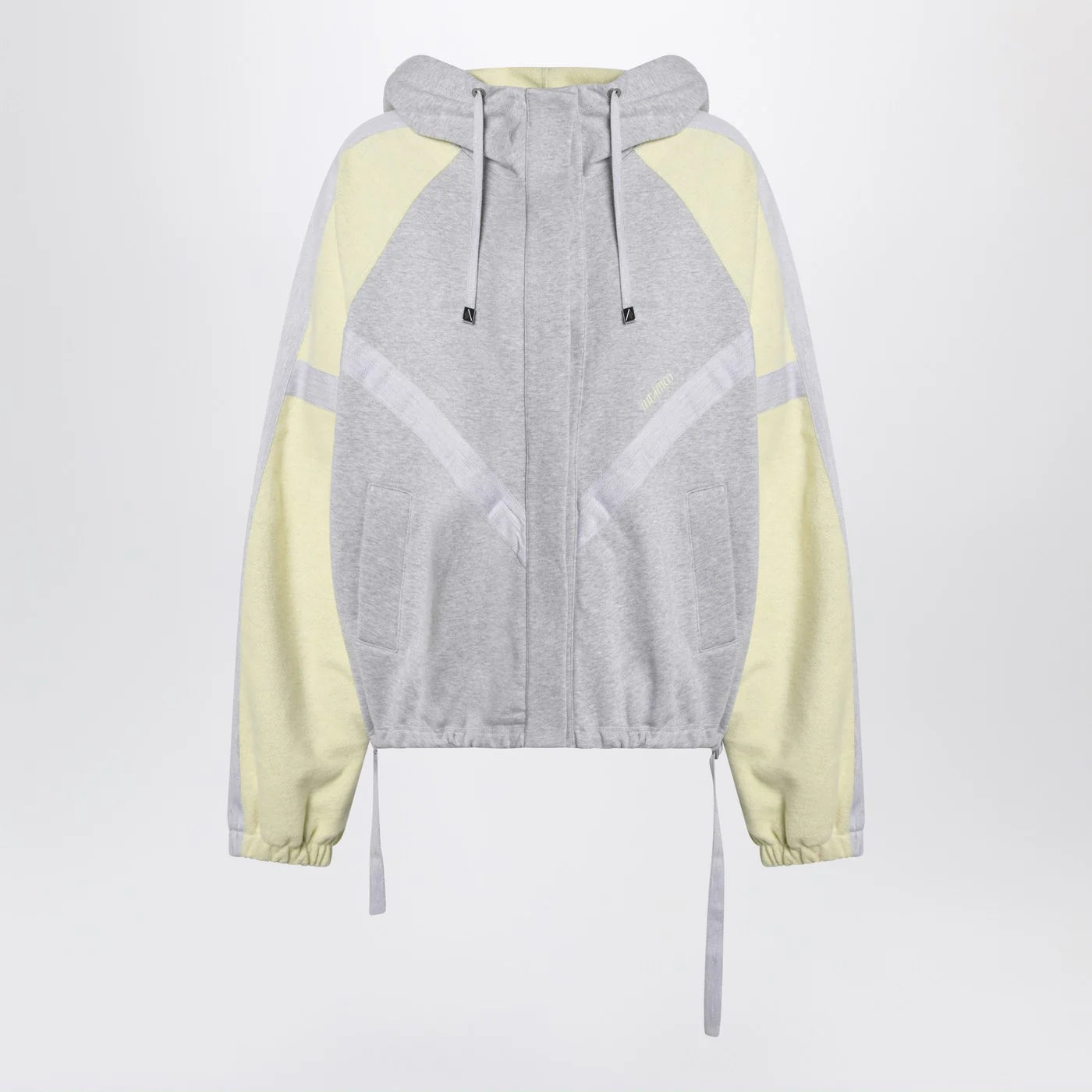 The Attico Grey/light yellow bomber sweatshirt