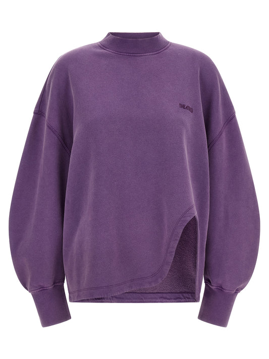 The Attico Shaped Slit Sweatshirt — Topwear (Purple)