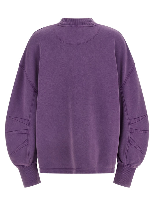 The Attico Shaped Slit Sweatshirt — Topwear (Purple)