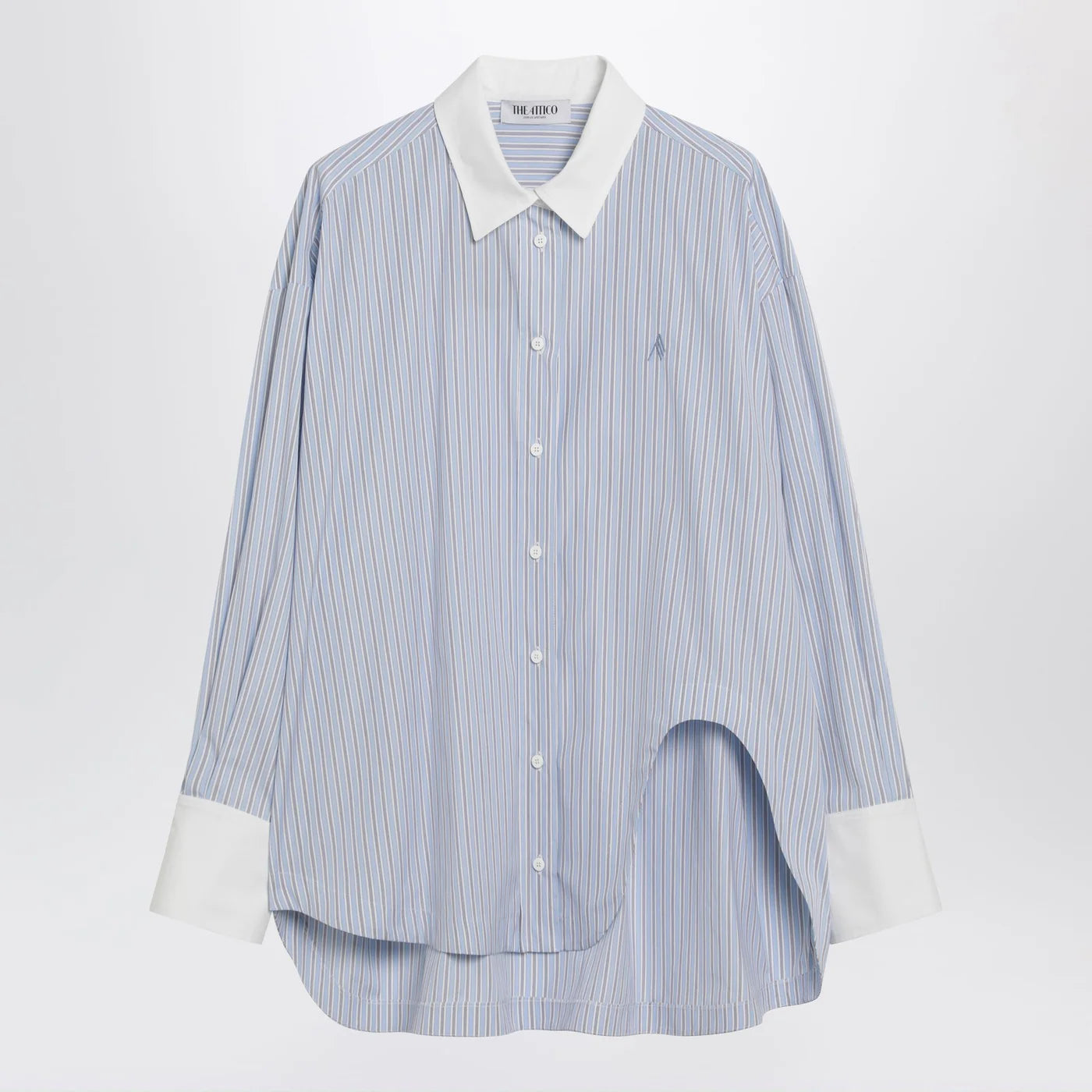 The Attico Light blue/white striped shirt Diana