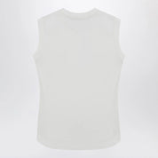 The Attico White tank top with shaped hem