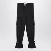 The Attico Black nylon trousers