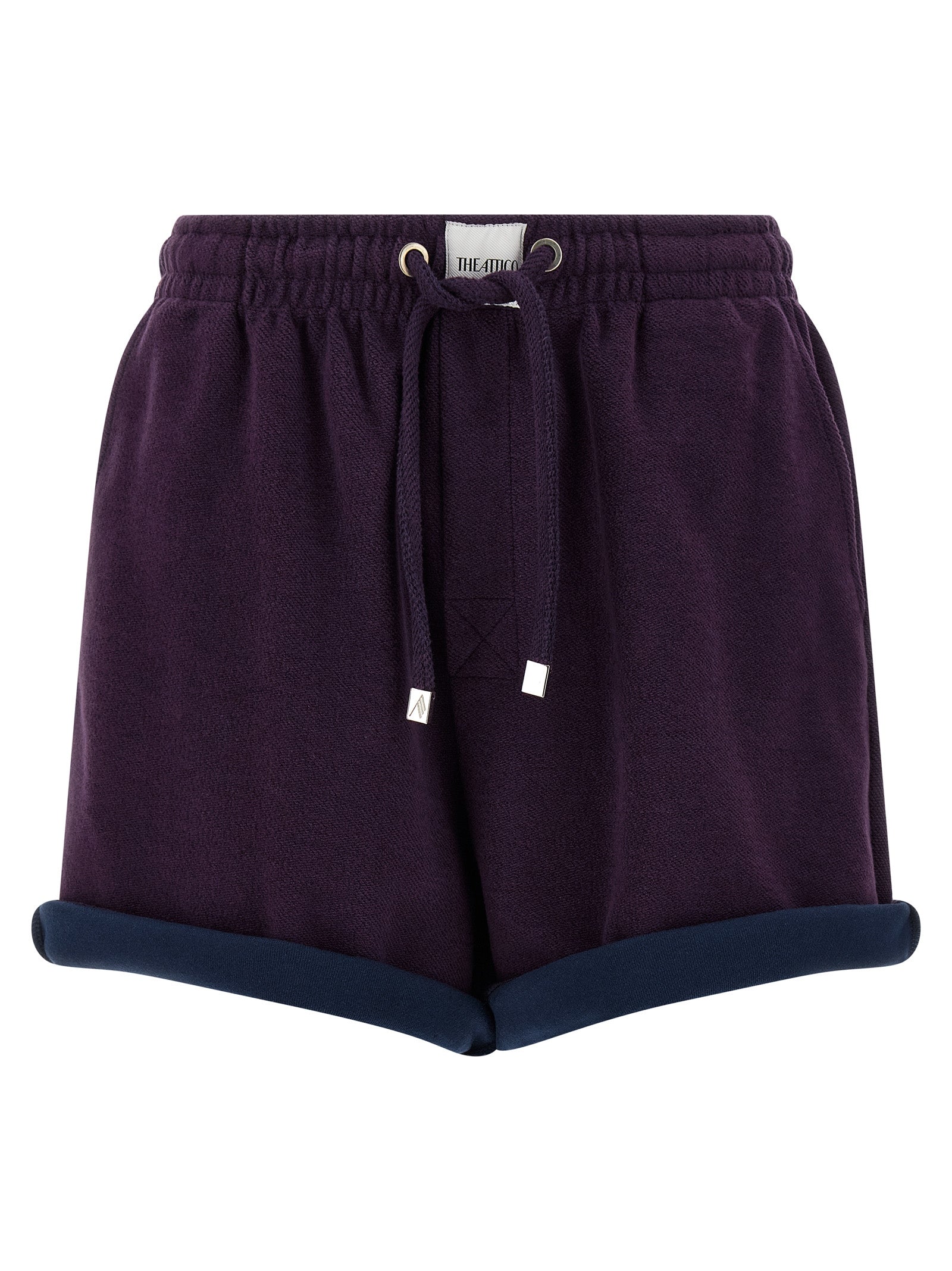 The Attico Short Trousers — Purple Fleece Shorts