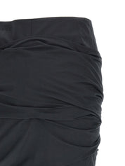 The Attico Bow Skirt - Black Cotton Mini | The Attico