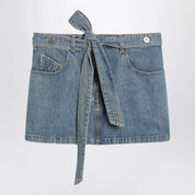 The Attico Light blue denim mini skirt