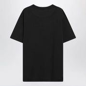 The Attico Black washed T-shirt with shaped hem
