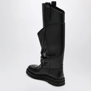 The Attico Black leather La Passeggiata boots