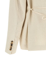Dries Van Noten Bosea Bis Blazer Jacket — Beige