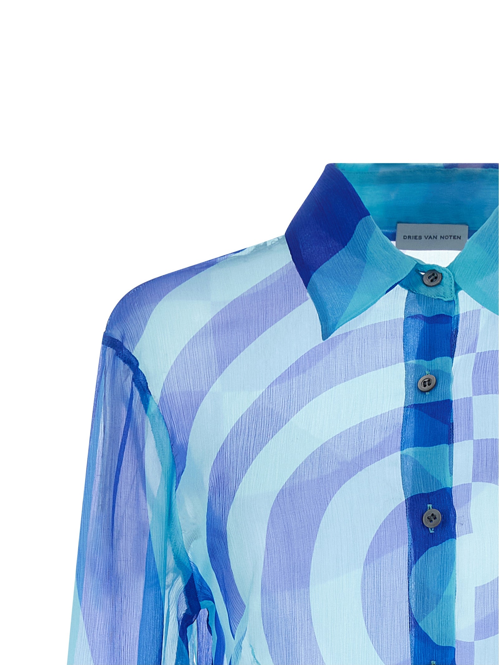 Dries Van Noten Cloudy Shirt — Silk Print Shirt
