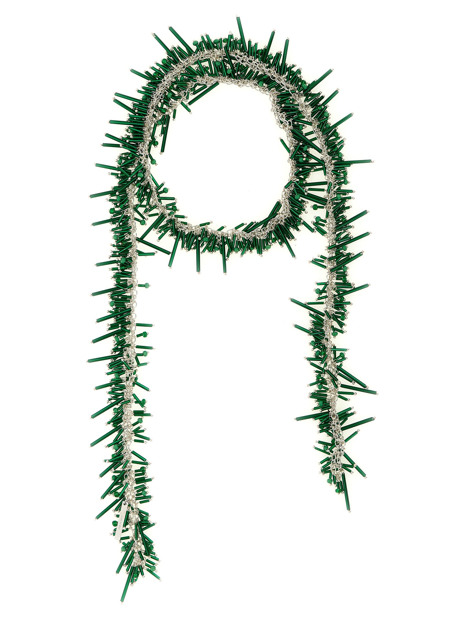 Dries Van Noten Embroidered Scarf Necklace