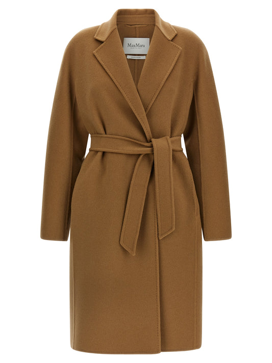 Max Mara Mxmaceri Coat — Cashmere Wrap Coat, Beige