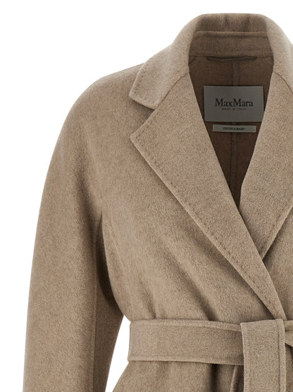Max Mara Mxmaceri Cashmere Coat — Midi Wrap Coat