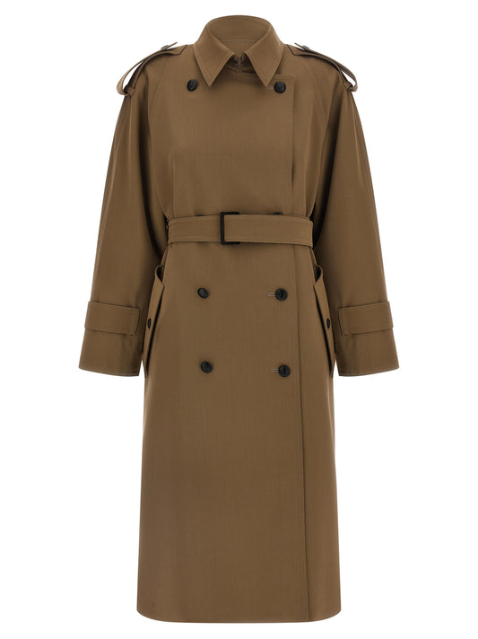 Max Mara Trench Coat — Brown Wool Gabardine, €1,290