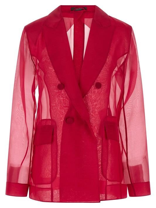 Max Mara Mxeslogan Blazer – Fuchsia Silk Jacket