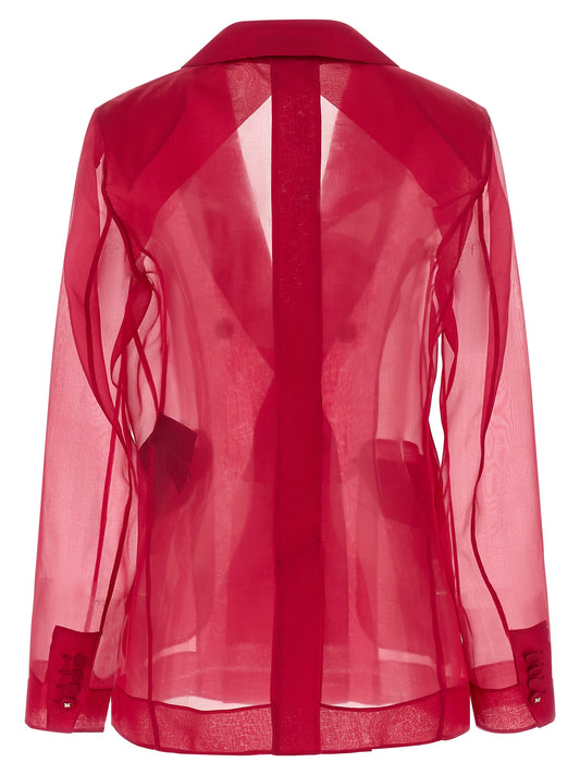 Max Mara Mxeslogan Blazer – Fuchsia Silk Jacket