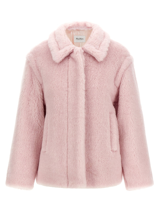 Max Mara Mxmfuggito Coat - Pink Wrap Coat