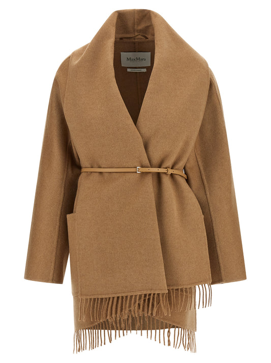Max Mara Mxmabilita Coat — Women's Camel Wrap Coat